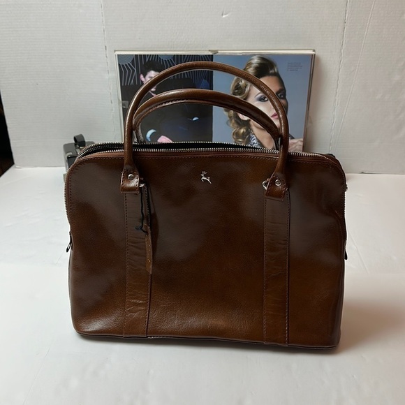 Ashwood Handbags - Ashwood Brown Leather Gina Bridge Tote Satchel Bag